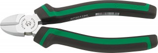Seitenschneider L.160mm Kopf verchromt Griffe 2-Komponenten-Griffe
