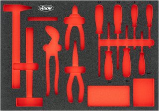 VIGOR Weichschaumeinlage ∙ leer ∙ V5634N-L ∙ L x B x H: 563 mm x 393 mm x 35 mm