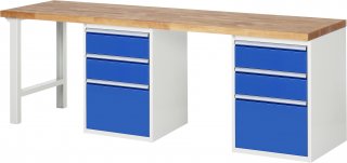 Werkbank 7507A8 | B2500xT700xH890mm | 3xSchublade-VA