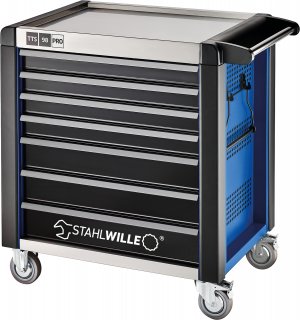 Werkstattwagen 98/7 PRO 7 Schubl. 651 x 1001 x 1020 mm blau | RAL 270 30 35; schwarz | RAL 9005