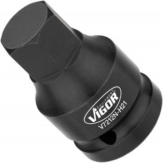 VIGOR Schlagschrauber Schraubendrehereinsatz ∙ V7212N-H21 ∙ 3/4 Zoll (20 mm) Vierkant hohl ∙ Außen Sechskant Profil | Außen Doppe