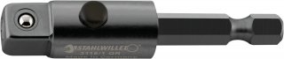 QR-Bit-Verbindungsteil | maschinenbetätigt 6kant 1/4" Außen-4kant 1/4" L.50mm