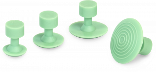 4 RUNDE STOPFEN GRÜN