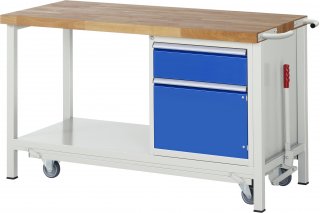 Werkbank mit Fahrgestell 8152 | B1500xT700xH880mm | 1xSchublade-VA,1xTür