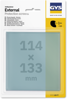 10 Außenscheiben (114x133 mm) - GYSMATIC / ERGOTECH / SPACEVIEW