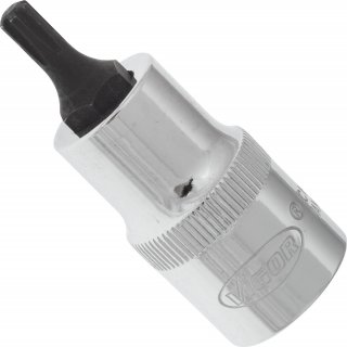 VIGOR RIBE Schraubendreher-Einsatz ∙ V2202 ∙ 1/2 Zoll (12,5 mm) Vierkant hohl ∙ Innen Keilprofil Ribe-CV ∙ SW M5