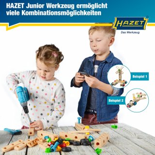 HAZET Kinderspielzeug-Werkzeugsatz JUNIORTOOL1 ∙ 61-teilig