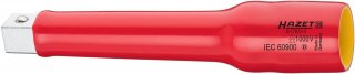 HAZET Verlängerung ∙ schutzisoliert 917KV-5 ∙ 1/2 Zoll (12,5 mm) Vierkant hohl ∙ 1/2 Zoll (12,5 mm) Vierkant massiv ∙ Länge: 140