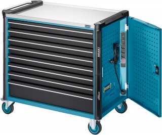 HAZET Werkstattwagen Assistent 179NXXL-8D/3 ∙ 3-teilig ∙ Schubladen | flach: 7× 81 x 870 x 522 mm ∙ Schubladen | hoch: 1× 166 x 87