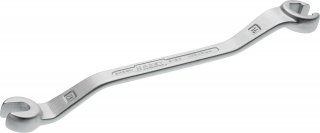 HAZET Doppel-Ringschlüssel ∙ offen 612N-12X14 ∙ Außen Sechskant Profil ∙ SW 12 x 14 mm