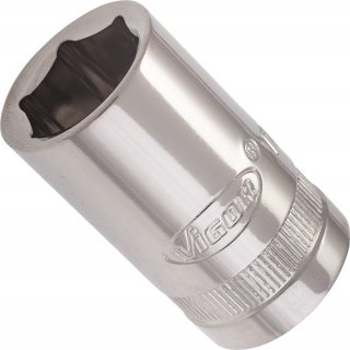 VIGOR Sechskant Steckschlüsseleinsatz ∙ V2561N ∙ 1/2 Zoll (12,5 mm) Vierkant hohl ∙ Außen Sechskant Profil ∙ SW 15 mm