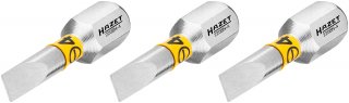 HAZET Bit 2208N-4/3 ∙ 1/4 Zoll (6,3 mm) Sechskant massiv ∙ Schlitz Profil ∙ 3-teilig ∙ SW 0,5 x 4 mm
