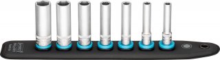 HAZET SmartRail mit 7 Steckplätzen 850LG-SR/7 ∙ 1/4 Zoll (6,3 mm) Vierkant hohl ∙ Außen Sechskant-Tractionsprofil ∙ 7-teilig ∙ 5