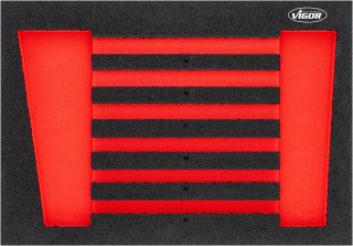 VIGOR Weichschaumeinlage ∙ L ∙ Leer ∙ V6640-L ∙ L x B x H: 563 mm x 393 mm x 35 mm