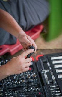 VIGOR Feinzahn-Umschaltknarre ∙ V6038 ∙ 3/8 Zoll (10 mm) Vierkant massiv ∙ 198 mm