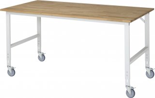 Fahrbarer Arbeitstisch (HV) Tom (4 LR) | B2000xT1000xH910-1230mm | B-Platte-25mm