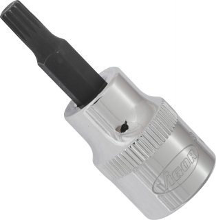 VIGOR Innenvielzahn Schraubendreher-Einsatz ∙ XZN ∙ V6106 ∙ 3/8 Zoll (10 mm) Vierkant hohl ∙ Innen Vielzahn Profil XZN ∙ SW M5