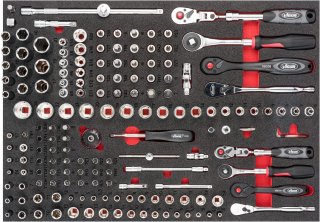VIGOR Steckschlüssel Satz ∙ V6821 ∙ 165-teilig ∙ 0,8 x 4 – 1,2 x 8 mm ∙ 3 – 24 mm ∙ E4 – E20 ∙ PH1 – PH3 ∙ PZ1 – PZ3 ∙ T10 – T55