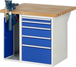 Werkbank 7511A2 | B1000xT900xH890mm | 5xSchublade-TA | 1xSSKL