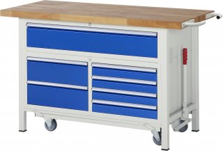 Werkbank mit Fahrgestell 8921 | B1500xT700xH920mm | 5xSchublade-TA