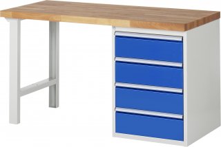 Werkbank 7509A1 | B1500xT700xH890mm | 4xSchublade-VA