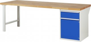 Werkbank 7502A1 | B2500xT900xH890mm | 1xSchublade-VA | 1xTür