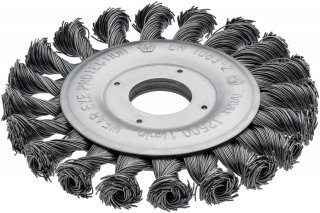 VIGOR Scheibenbürste für Winkelschleifer ∙ 115 mm ∙ gezopft ∙ V6804