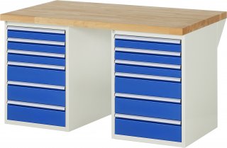 Werkbank 7515A3 | B1500xT900xH890mm | 12xSchublade-VA