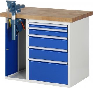 Werkbank 7511A2 | B1000xT700xH890mm | 5xSchublade-TA | 1xSSKL