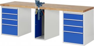 Werkbank 7510A0 | B2500xT700xH890mm | 8xSchublade-VA | 1xSSKL