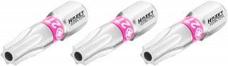 HAZET Bit 2223N-T27H/3 ∙ 1/4 Zoll (6,3 mm) Sechskant massiv ∙ Tamper Resistant TORX® Profil ∙ 3-teilig ∙ SW T27H