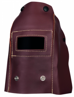 Maske aus Leder + Gläser Dunkelstufe 11 & lichtdurchlässig (x2)