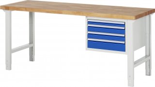Werkbank höhenverstellbar 7132A1 | B2000xT700xH790-1140mm | 4xSchublade-TA