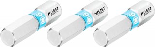 HAZET Bit 2204N-6/3 ∙ 1/4 Zoll (6,3 mm) Sechskant massiv ∙ Innen Sechskant Profil ∙ 3-teilig ∙ SW 6 mm