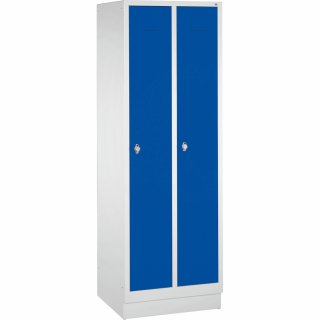 C+P Umkleidespind 802020S10009 m. Sockel 2Abteile lgr/ebl