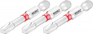HAZET Bit 2215NSLG-PH3/3 ∙ 1/4 Zoll (6,3 mm) Sechskant massiv ∙ Kreuzschlitz Profil PH ∙ 3-teilig ∙ SW PH3