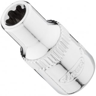 VIGOR Steckschlüsseleinsatz ∙ V7920-EPR6 ∙ 1/4 Zoll (6,3 mm) Vierkant hohl ∙ Außenprofil mit 5 abgerundeten Flanken (TORX®-ähnli