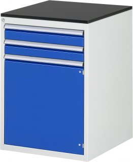 Schubladenschrank L5.7 | B580xT650xH820mm | M-Top-22mm | 2xSchublade-TA | 1xTür