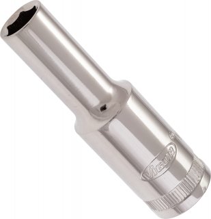 VIGOR Sechskant Steckschlüsseleinsatz ∙ lang ∙ V2579N ∙ 1/2 Zoll (12,5 mm) Vierkant hohl ∙ Außen Sechskant Profil ∙ SW 10 mm