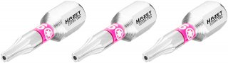 HAZET Bit 2223N-T9H/3 ∙ 1/4 Zoll (6,3 mm) Sechskant massiv ∙ Tamper Resistant TORX® Profil ∙ 3-teilig ∙ SW T9H