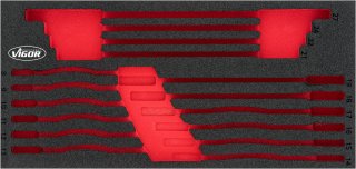 VIGOR Weichschaumeinlage ∙ leer ∙ V4987-L ∙ L x B x H: 393 mm x 188 mm x 35 mm