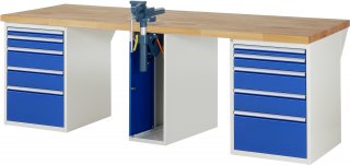 Werkbank 7511A0 | B2500xT900xH890mm | 10xSchublade-TA | 1xSSKL