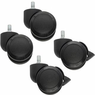 Rollensatz für Serie adlatus 100 | 2 Lenkrollen mit Feststeller,2 Lenkrollen ohne