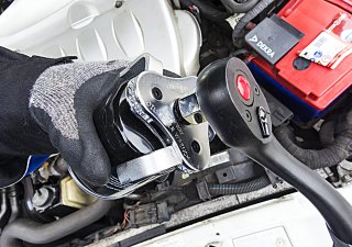 VIGOR Ölfilterkralle ∙ V1281 ∙ 1/2 Zoll (12,5 mm) Vierkant hohl | 21 mm Außen-Sechskant ∙ 63 - 102 mm