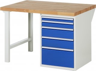 Werkbank 7511A1 | B1250xT900xH890mm | 5xSchublade-TA