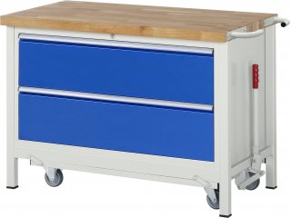 Werkbank mit Fahrgestell 8355 | B1250xT700xH880mm | 2xSchublade-TA