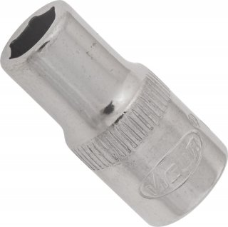 VIGOR Sechskant Steckschlüsseleinsatz ∙ V2418N ∙ 1/4 Zoll (6,3 mm) Vierkant hohl ∙ Außen Sechskant Profil ∙ SW 6 mm