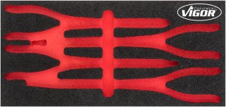 VIGOR Weichschaumeinlage ∙ leer ∙ V4995-L ∙ L x B x H: 393 mm x 188 mm x 35 mm