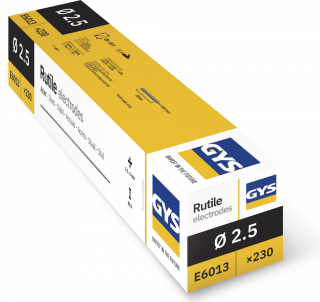230 Rutil-Stahl-Elektroden - Ø 2,5 mm - Schachtel