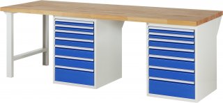 Werkbank 7517A8 | B2500xT900xH890mm | 14xSchublade-TA